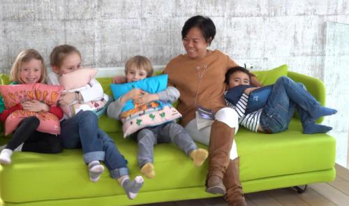 Quand le dessin d'enfant devient coussin