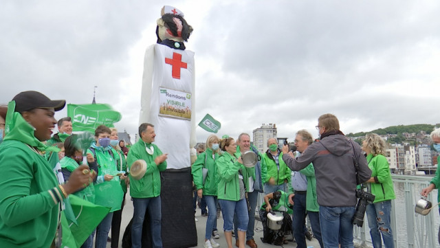 Une centaine de travailleurs du secteur non-marchand mobilisée ce jeudi à Liège