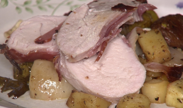 Winter Grill - Dinde lardée accompagnée de ses légumes oubliés