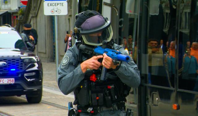 Le Peloton Anti-Banditisme en démonstration à Liège pour ses 50 ans