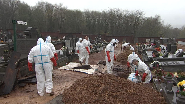 Exhumations à Seraing