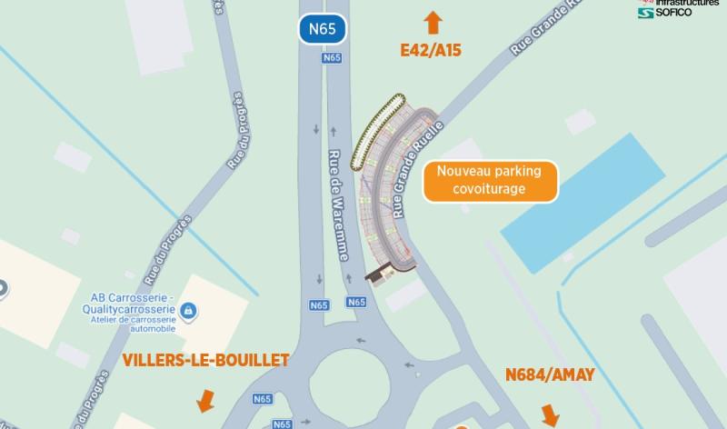 Nouvel espace de covoiturage à Villers-le-Bouillet