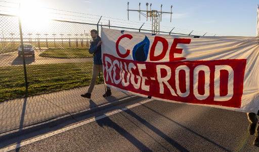 Une manifestation à Bierset en clôture de l'action "Code Rouge" à Liège Airport