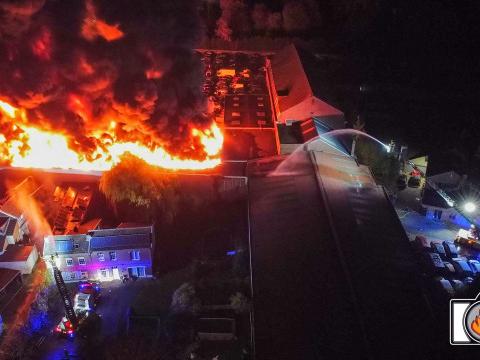 Important incendie à Grivegnée