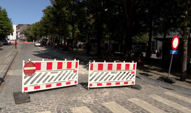 La Place de la République Française à Liège inaccessible pour les bus