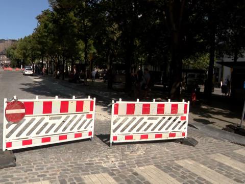 La Place de la République Française à Liège inaccessible pour les bus