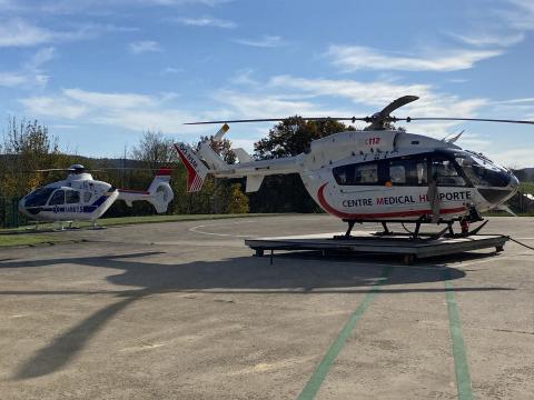 Un second hélicoptère pour les transferts COVID
