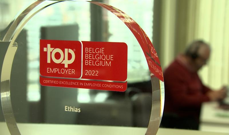 Certification Top Employer 2022 pour Ethias