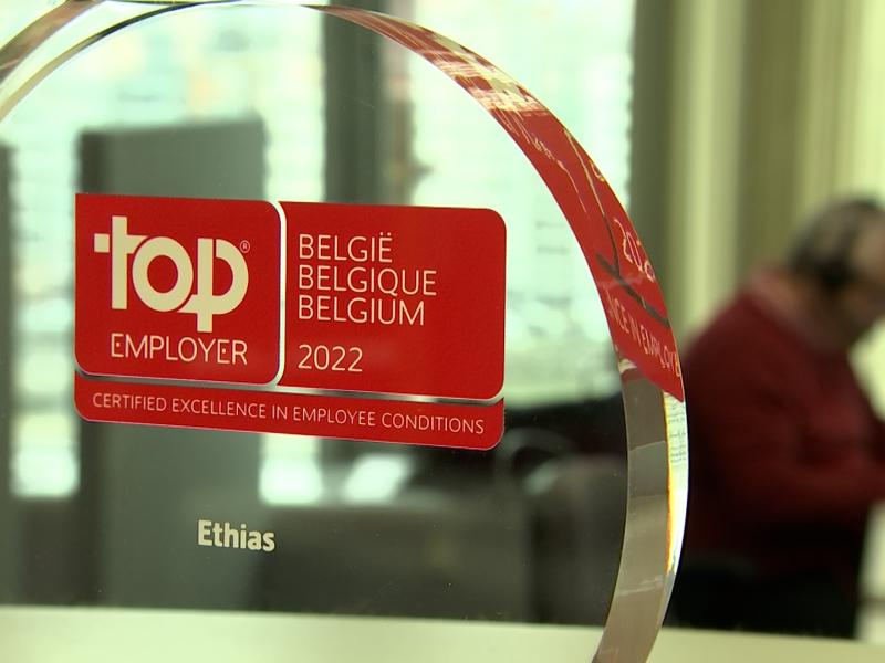 Certification Top Employer 2022 pour Ethias
