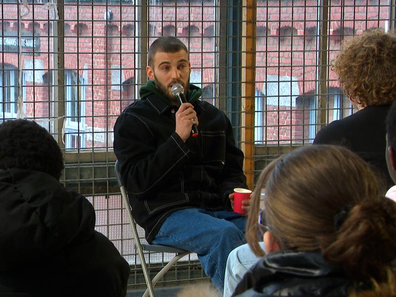 Le rappeur liégeois Absolem de passage à l'Institut Sainte-Marie Liège
