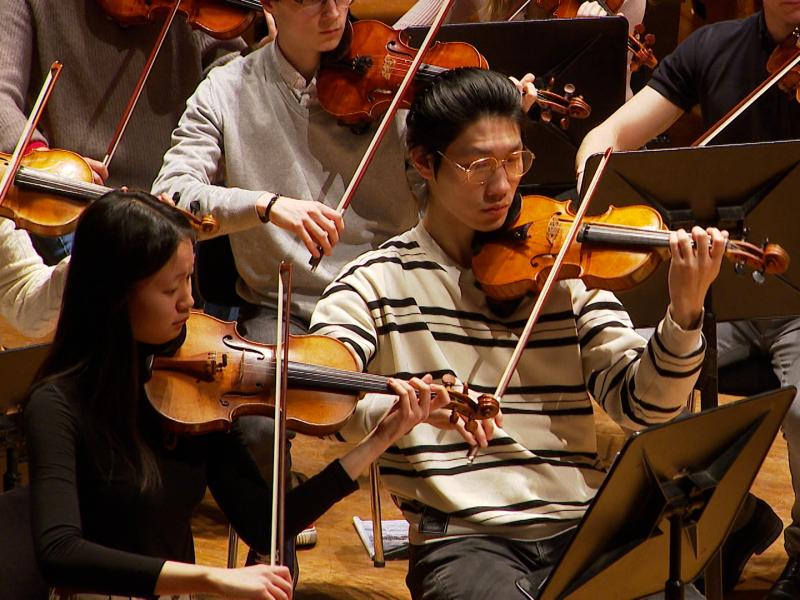 La session d'orchestre du Conservatoire royal de Liège se prépare