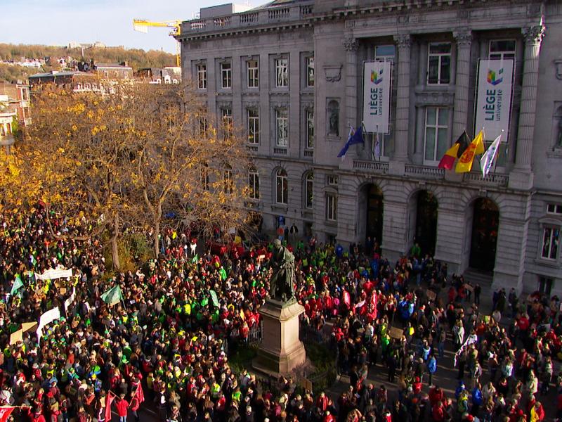 Grève des enseignants : forte mobilisation à Liège