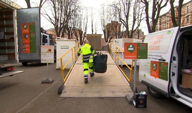 Recyparc mobile à Liège : mini mais utile !