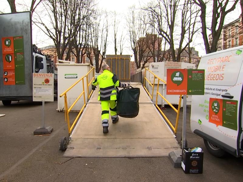 Recyparc mobile à Liège : mini mais utile !