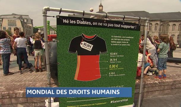 Liège: le maillot des Diables Rouges au centre d'une mobilisation