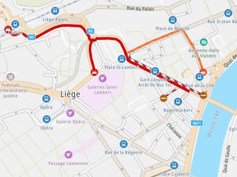 Liège : la rue Léopold interdite à toute circulation automobile