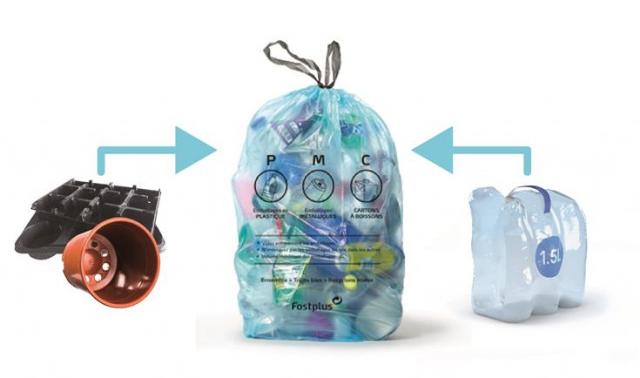 Un rouleau de sacs bleus PMC en plus pour chaque ménage liégeois