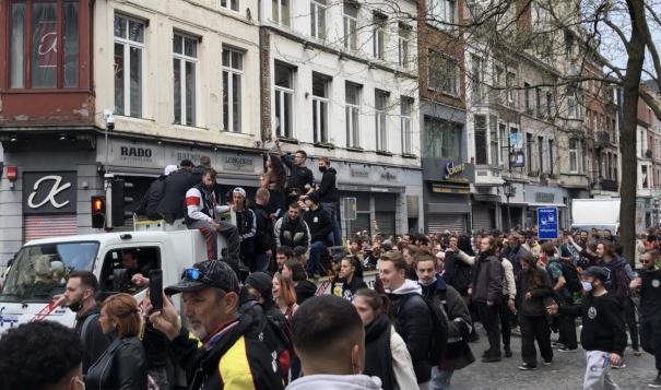 Cortège dans les rues de Liège: 14 arrestations administratives
