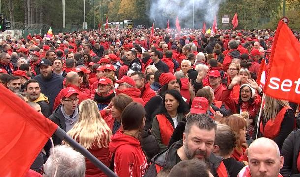 Diverses actions menées par la FGTB dans les grandes villes contre l'austérité budgétaire