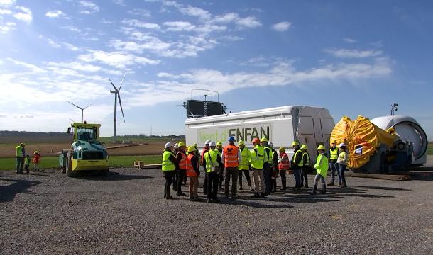 5 éoliennes sortent de terre: visite du site avec la coopérative Vent d'ENFAN