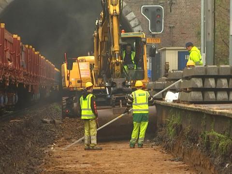 Chantier ferroviaire entre Liège-Carré et Liège Palais