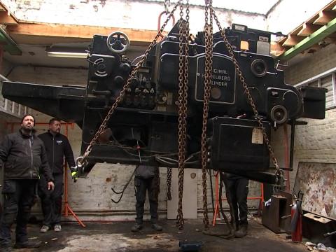 Déménagement d'une imprimerie à Bressoux
