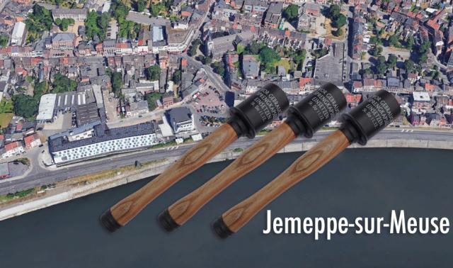 Des grenades allemandes tombées d'un faux plafond