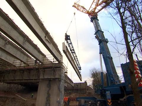 Des poutres du viaduc d'Huccorgne brisées pour tester leur solidité
