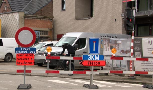 Fléron et Olne engorgés par les camions