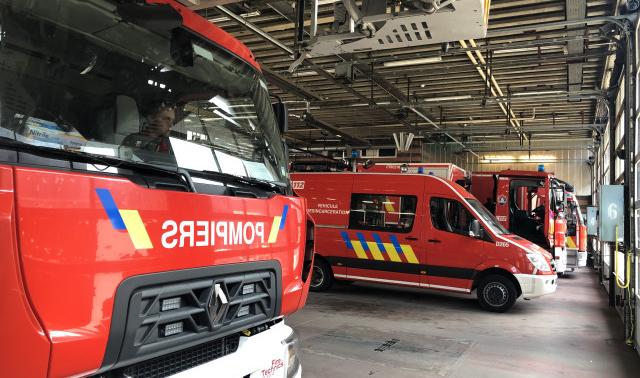 Seraing : un blessé léger dans un incendie au stand de tir de la police