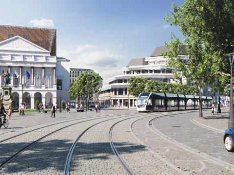 Le Gracq, le tram et les aménagements Neujean-Opéra