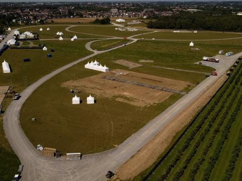 Le nouveau site du festival "Les Ardentes" vu du ciel