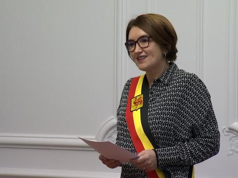 Le premier jour de la nouvelle bourgmestre de Flémalle