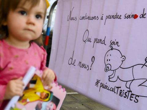 Le secteur de la petite enfance à l'arrêt ce mercredi