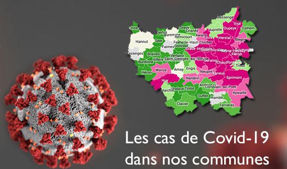 Les cas de Covid19 dans nos communes au 13/4/2020