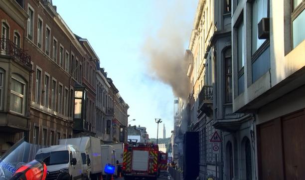 Liège : incendie rue Louvrex