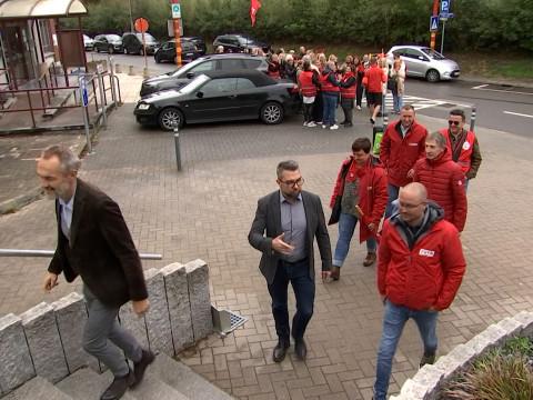 Manifestation des enseignants à Oupeye