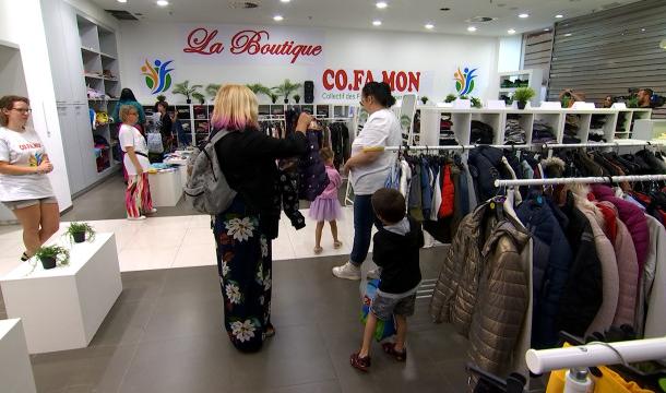 Médiacité: inauguration d'une boutique gratuite pour les familles monoparentales