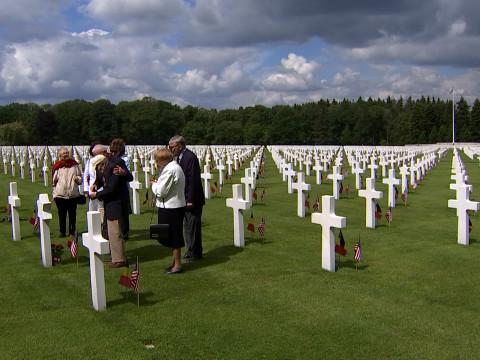 Bill "Tiger" Lyons, pilote US de la 2e guerre mondiale, à Neupré