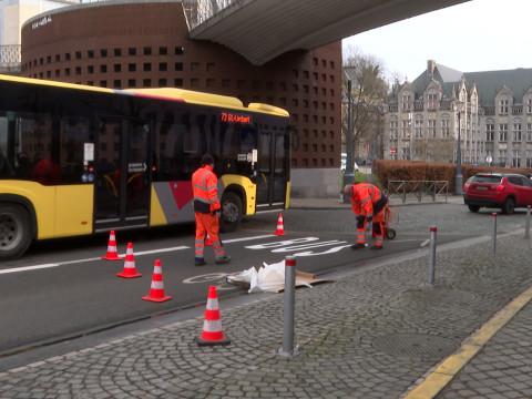 Place Saint Lambert : aménager la liaison bus-tram