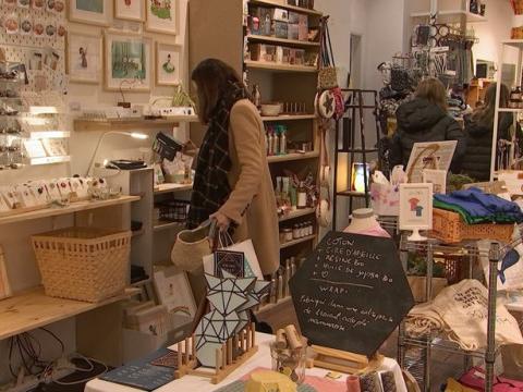 Popup stores de fête dans le passage Lemonnier à Liège 