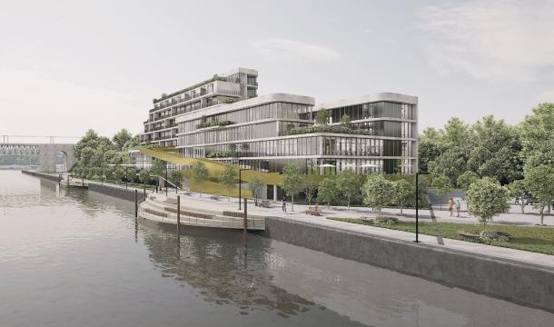 Projet d'hôtel cyclable et espaces de bureaux à Visé