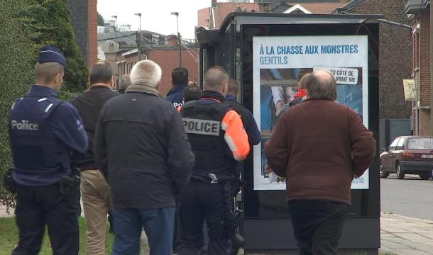 Rassemblement de policiers à Ans.