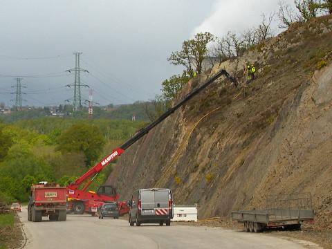Sécurisation de parois sur la liaison Tihange-Tinlot