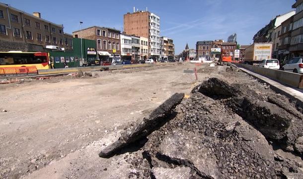 Tram: Travaux de voirie place Général Leman