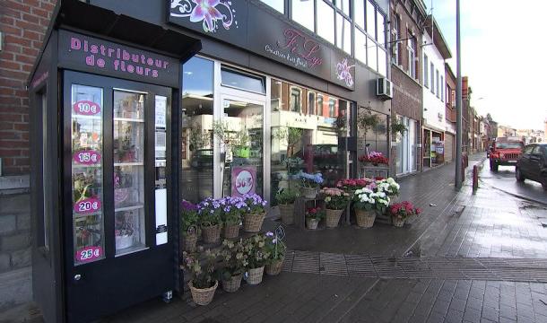 Un distributeur de fleurs à Herstal 