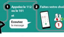 Un menu à option pour les numéros d'urgence 