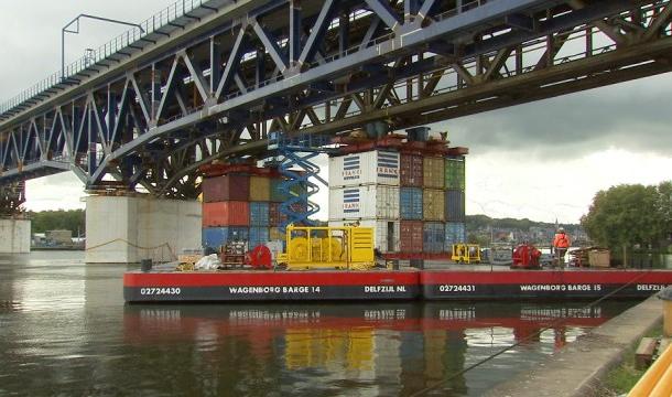 Visé : l'impressionnant chantier du pont des Allemands 