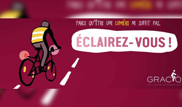 Vous êtes cycliste? Soyez éclairés dès ce soir!