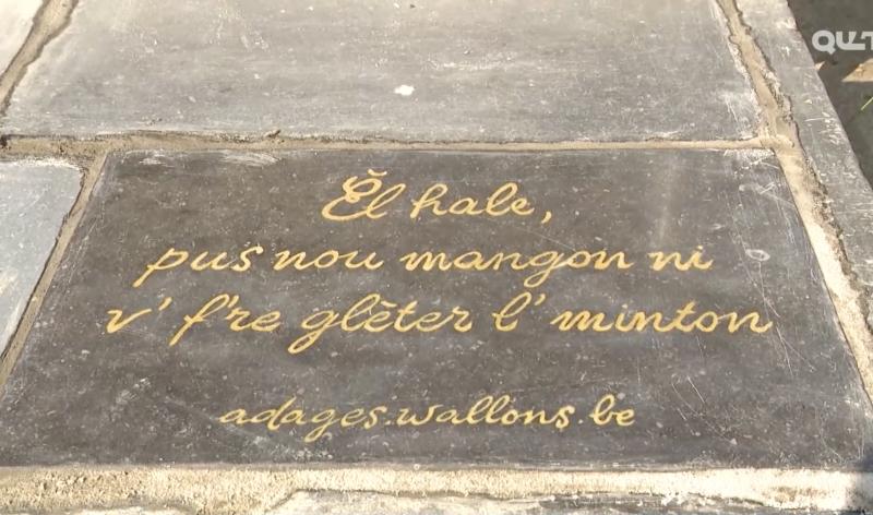 Le wallon inscrit en lettres d'or au coeur de Liège